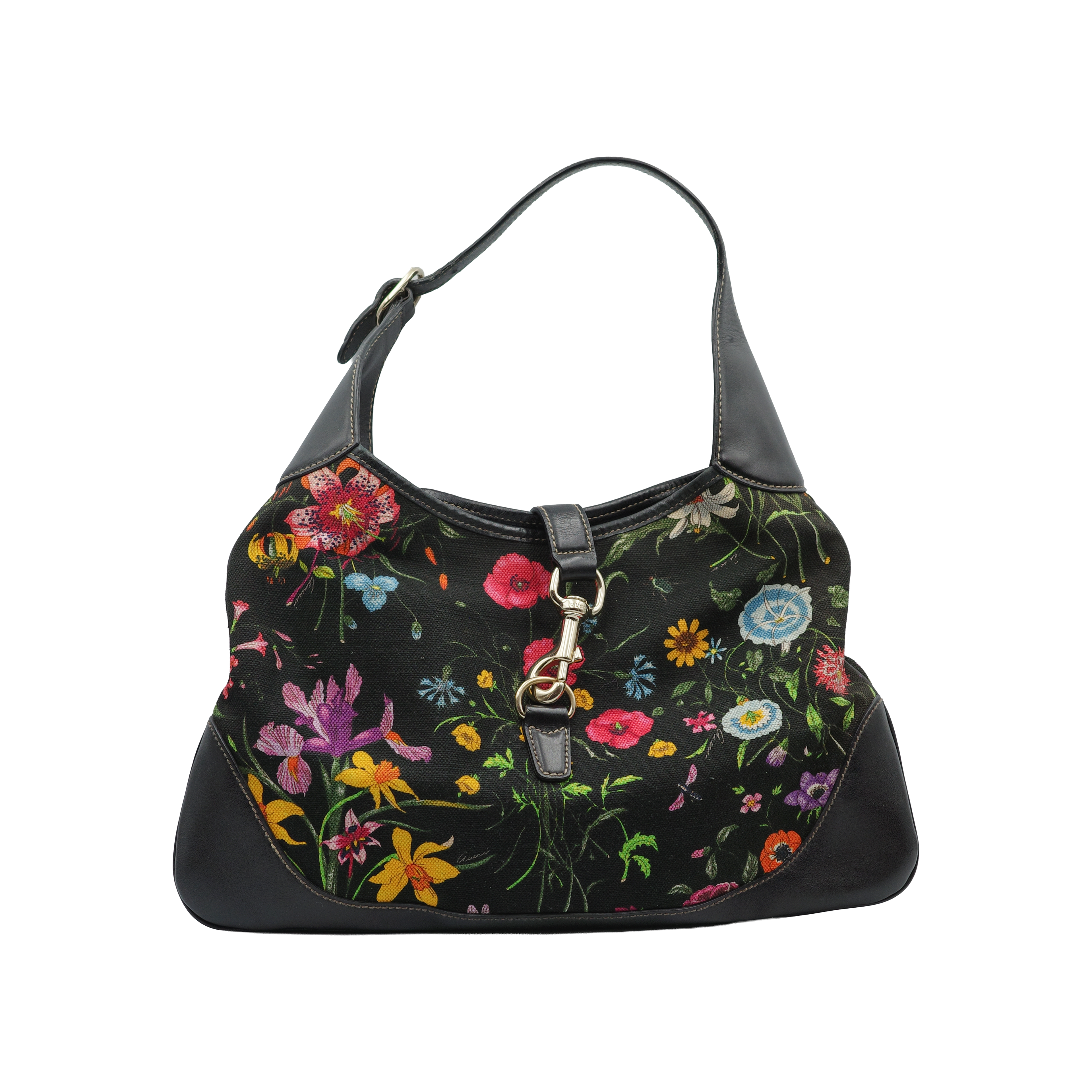 GUCCI Jackie floral canvas