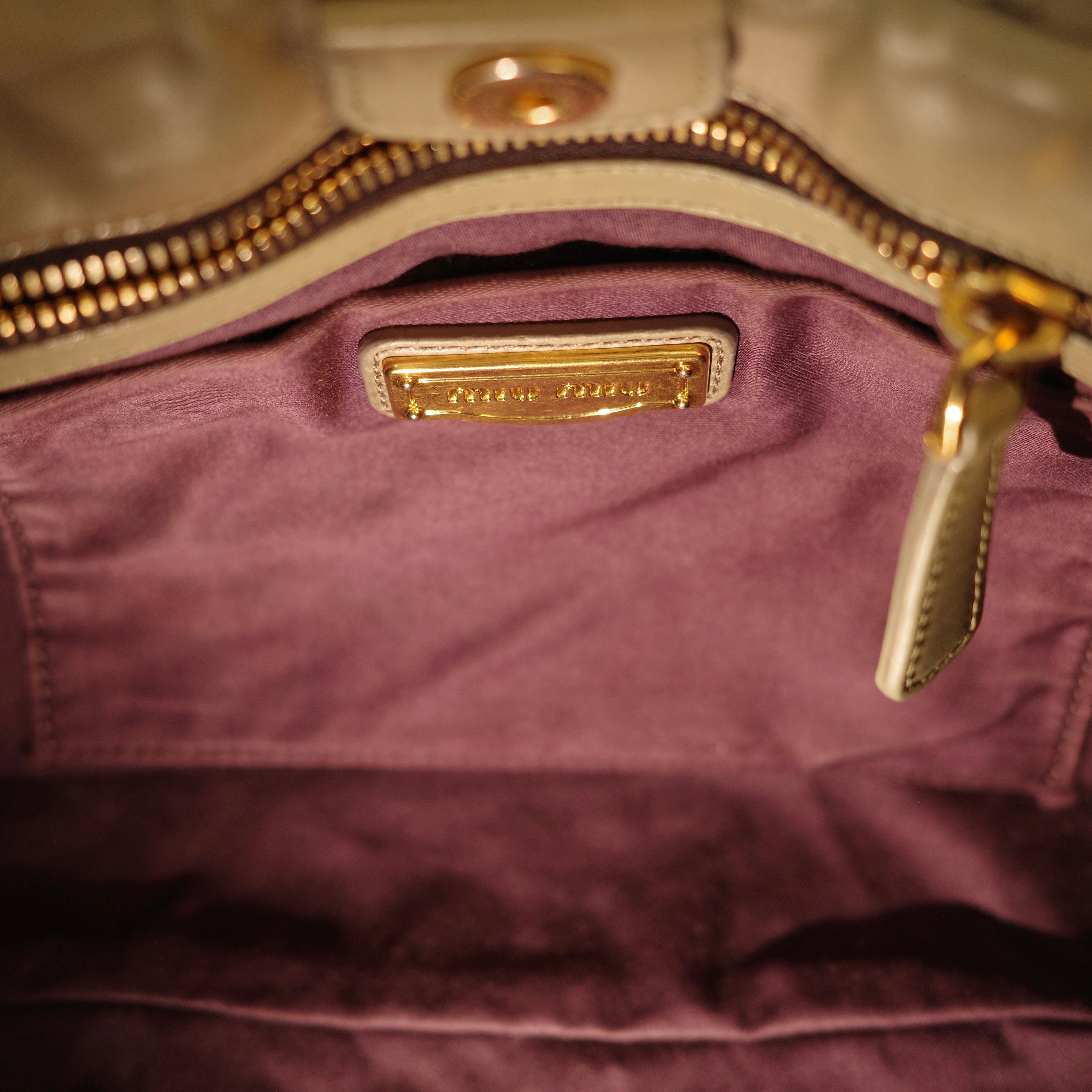 MIU MIU Vitello Lux Bow Bag