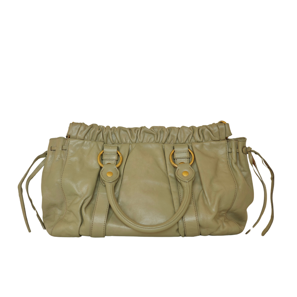 MIU MIU Vitello Lux Bow Bag