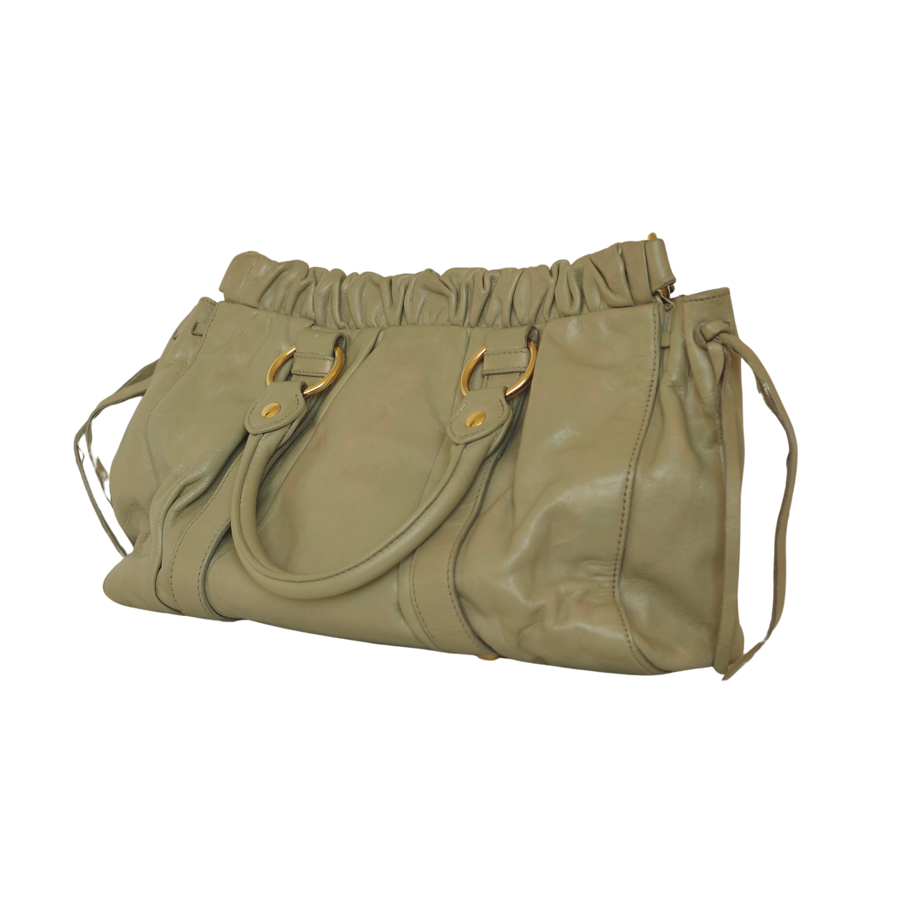 MIU MIU Vitello Lux Bow Bag
