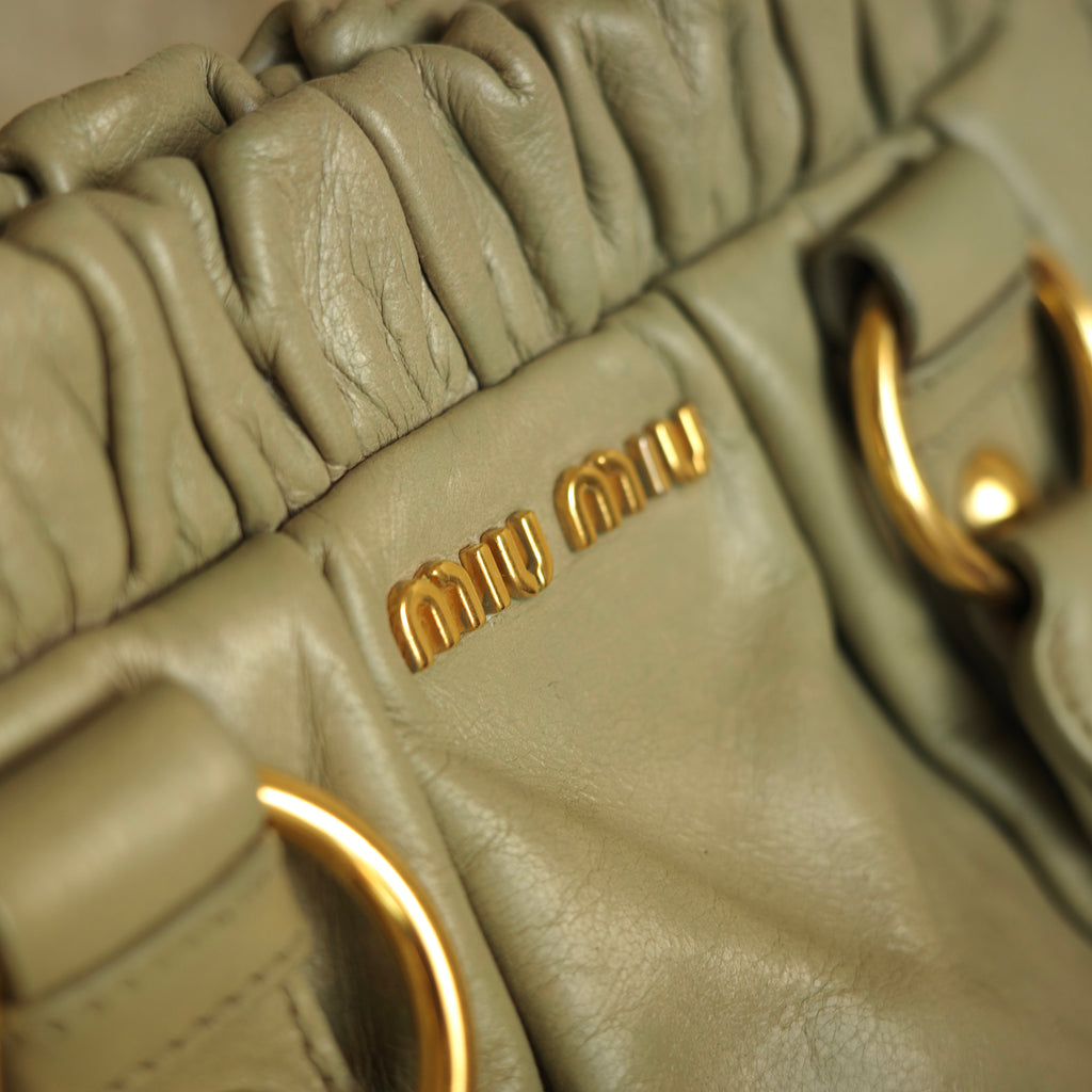 MIU MIU Vitello Lux Bow Bag