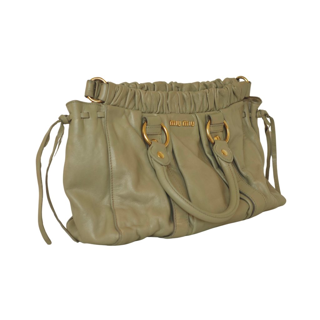 MIU MIU Vitello Lux Bow Bag
