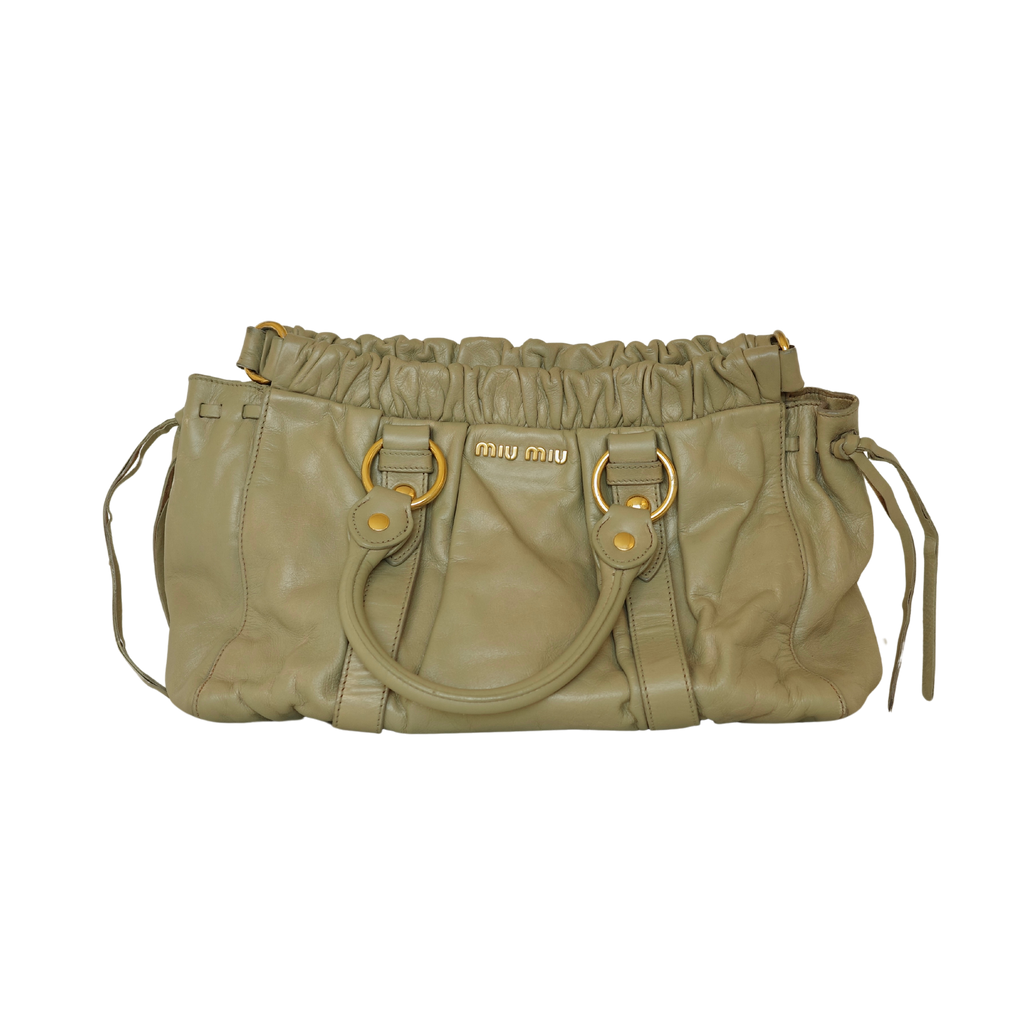 MIU MIU Vitello Lux Bow Bag
