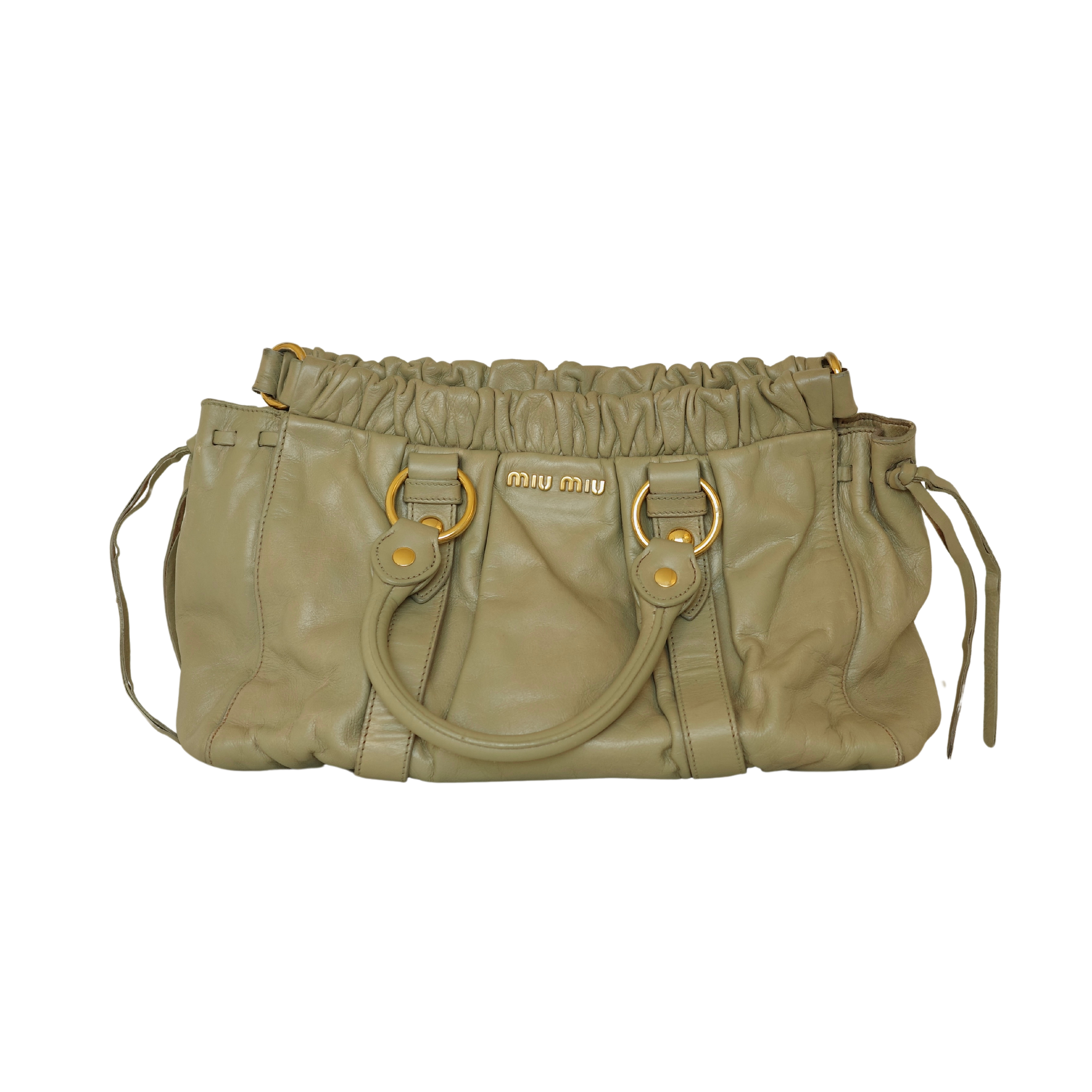 MIU MIU Vitello Lux Bow Bag